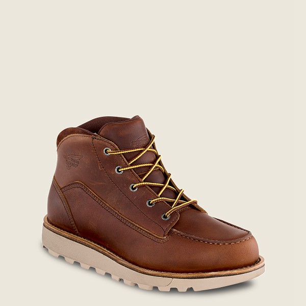 Red Wing Work Boots Mens Brown - Traction Tred Lite - Waterproof Soft Toe Chukka - 0685423-ID